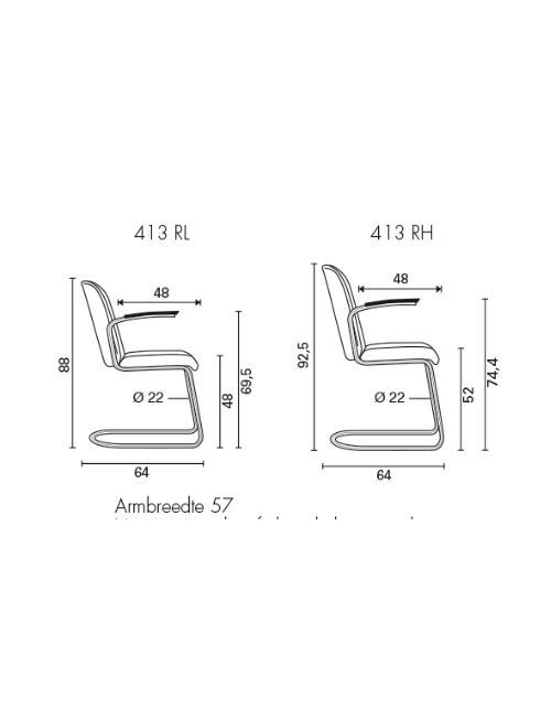 Gispen 413R stoel Watt design